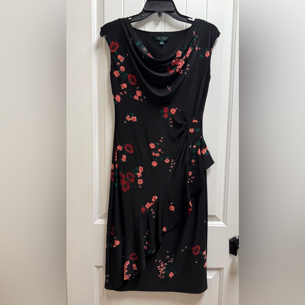 Lauren Ralph Lauren Cleora floral faux-wrap dress Size 2, Worn Once perfect cond